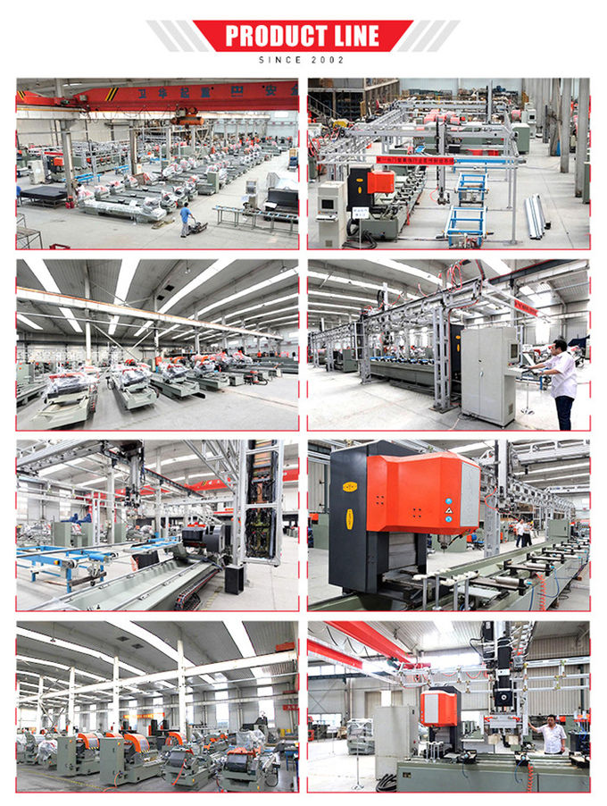HEAVY DUTY ALUMINUM WINDOW DOOR MACHINE 6 KW CNC CORNER CRIMPING MACHINE 5
