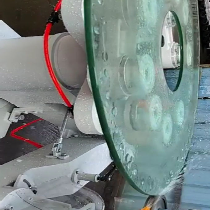 Irregular Glass Edging Machine With 35mm Maximum Width And 110mm-2100mm Processing Diameter 1