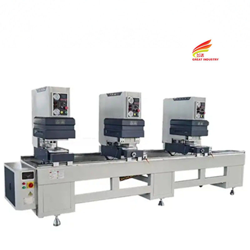 Pvc window and door seamless welding machines automatic three head upvc window welding machine
