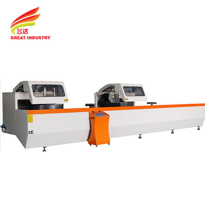 Buy COMPOUND ANGLE CURTAIN WALL MACHINE 5 AXIS CNC DOUBLE MITRE SAW 4KW*2 2800R/MIN online manufacture