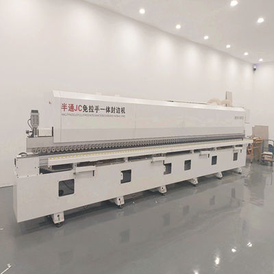 Buy FULLY AUTOMATIC SEMI PASS JC PULL FREE INTEGRATED EDGE BANDING MACHINE online manufacture
